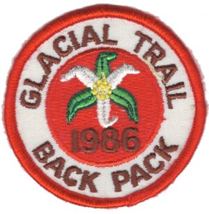 Badger Trails Glacial Trail Hike Patch 1986
